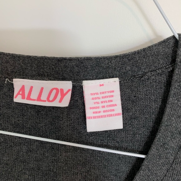 Alloy Grey Long Cardigan size Medium - Picture 3 of 3